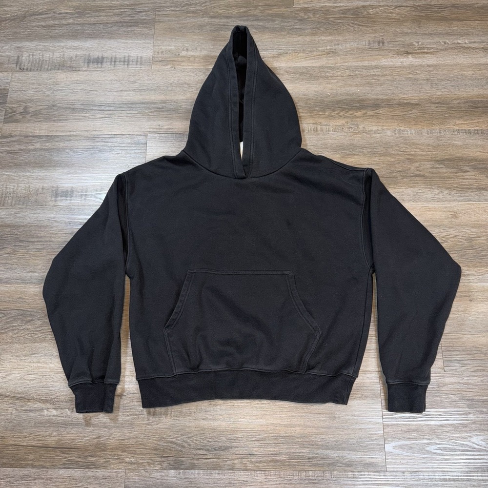 Fabletics Weekend Cropped Sweatshirt Hoodie Women's Small Oversized Black
